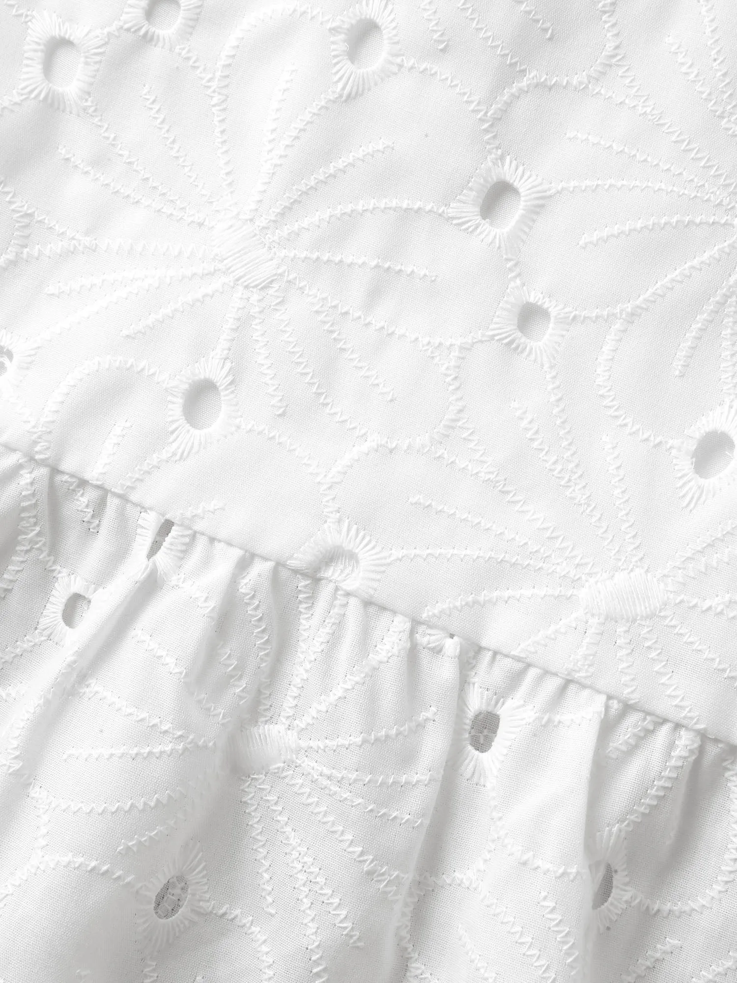 Cotton Lace Detail Tiered Hem Tiered Maxi Dress sold by Bloomchic product image thumbnail 5