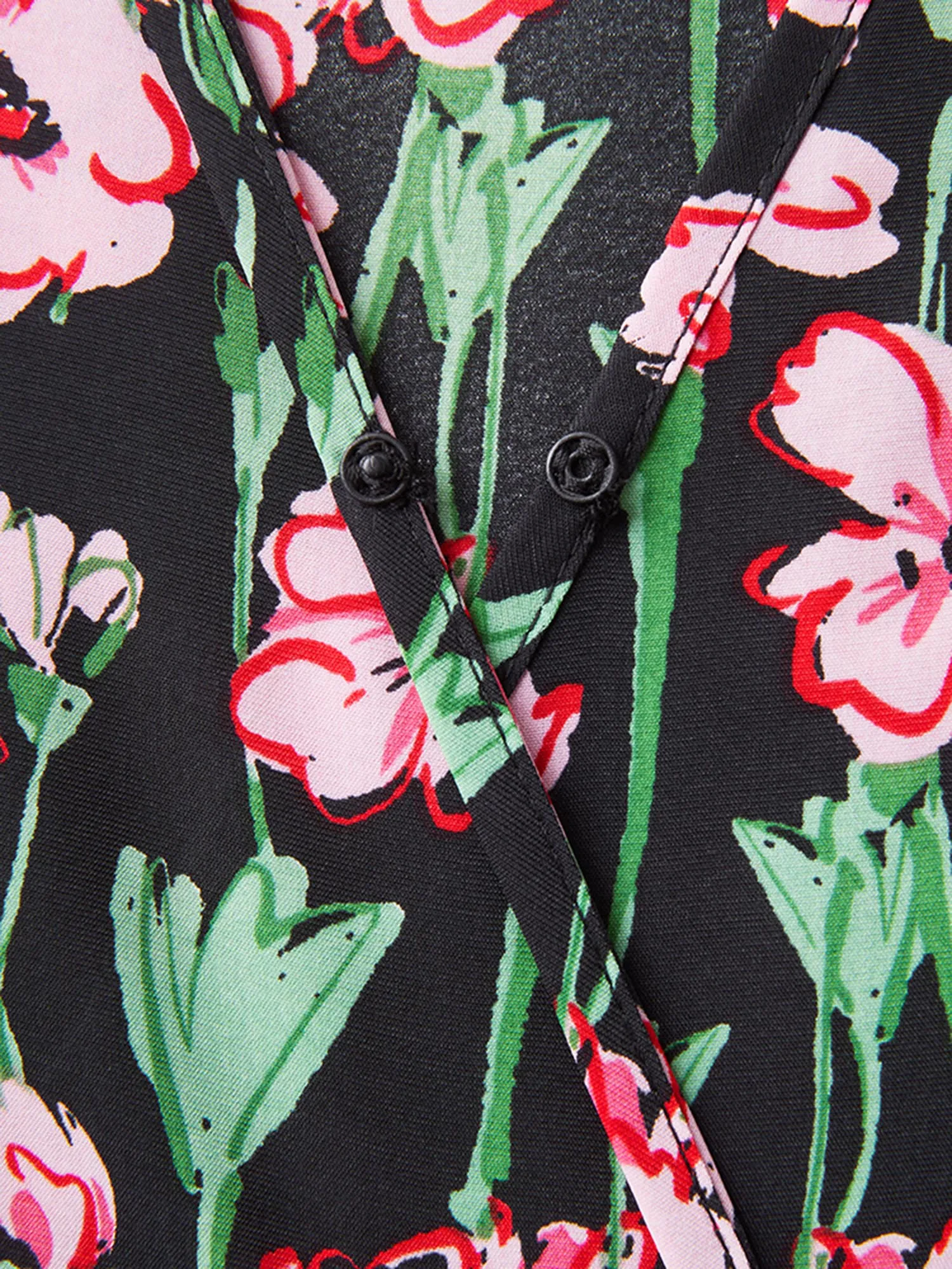 Floral Print Shirred Pleated Midi Dress sold by Bloomchic product image thumbnail 5