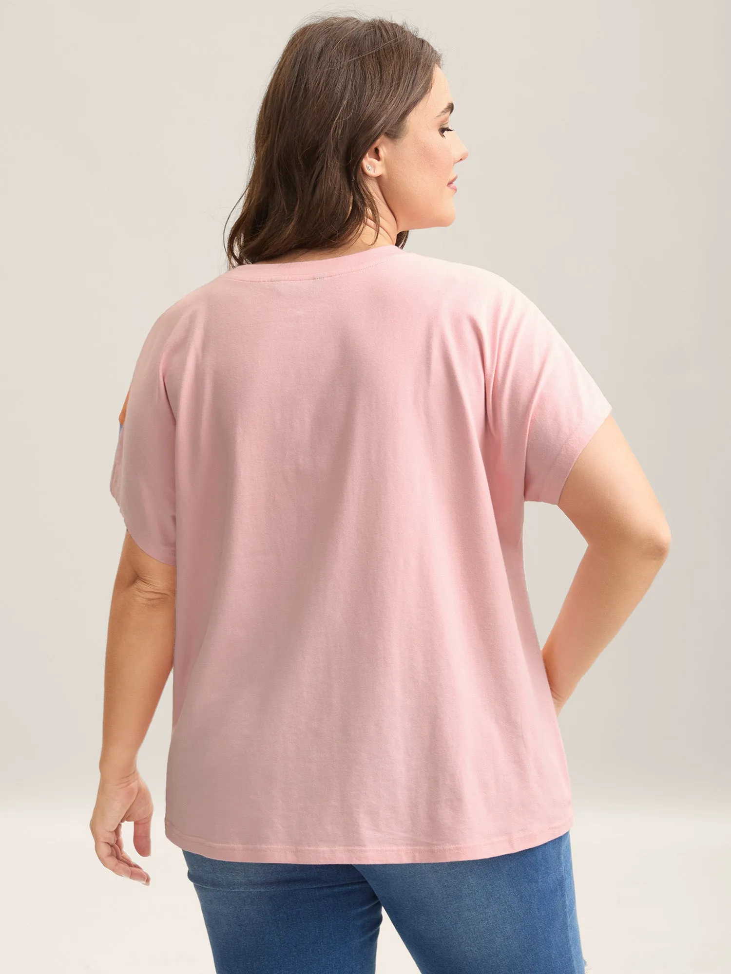 Pure Cotton Colorful Stripes T-Shirt sold by Bloomchic product image thumbnail 2