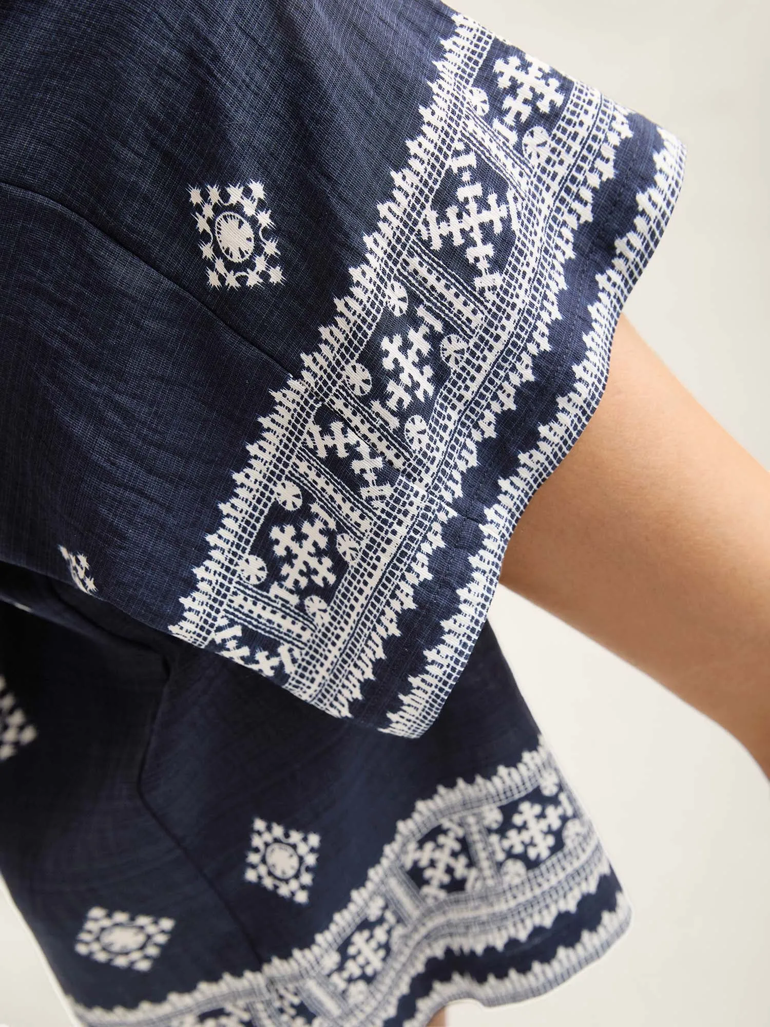 Geometric Print Tied Wide-Leg Pants sold by Bloomchic product image thumbnail 4