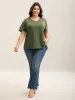 Stretchy Floral Back Cut-Out T-Shirt sold by Bloomchic