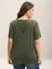 Stretchy Floral Back Cut-Out T-Shirt sold by Bloomchic