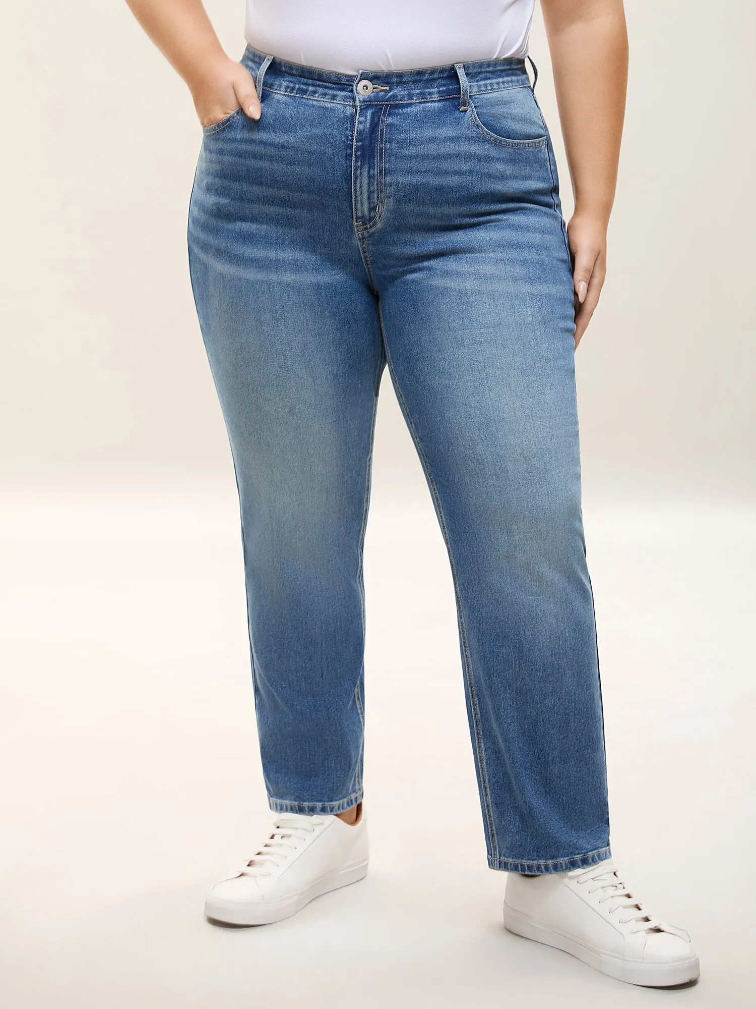 Classic Cut Boyfriend Jeans sold by Bloomchic
