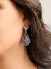 Antique Silver Turquoise Drop Earrings sold by Bloomchic