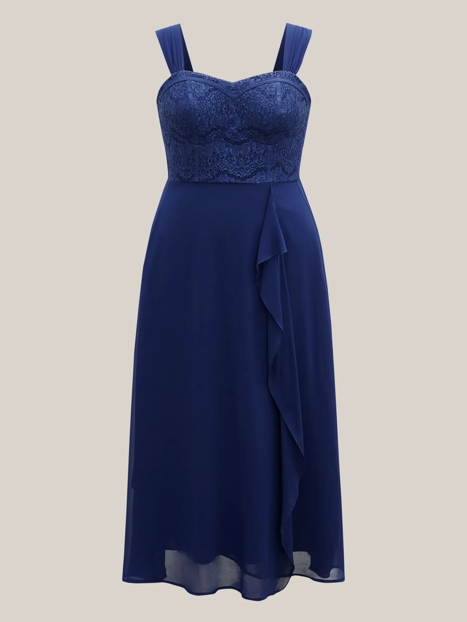 Lace Corset Flared Hem Midi Dress sold by Bloomchic product image thumbnail 5