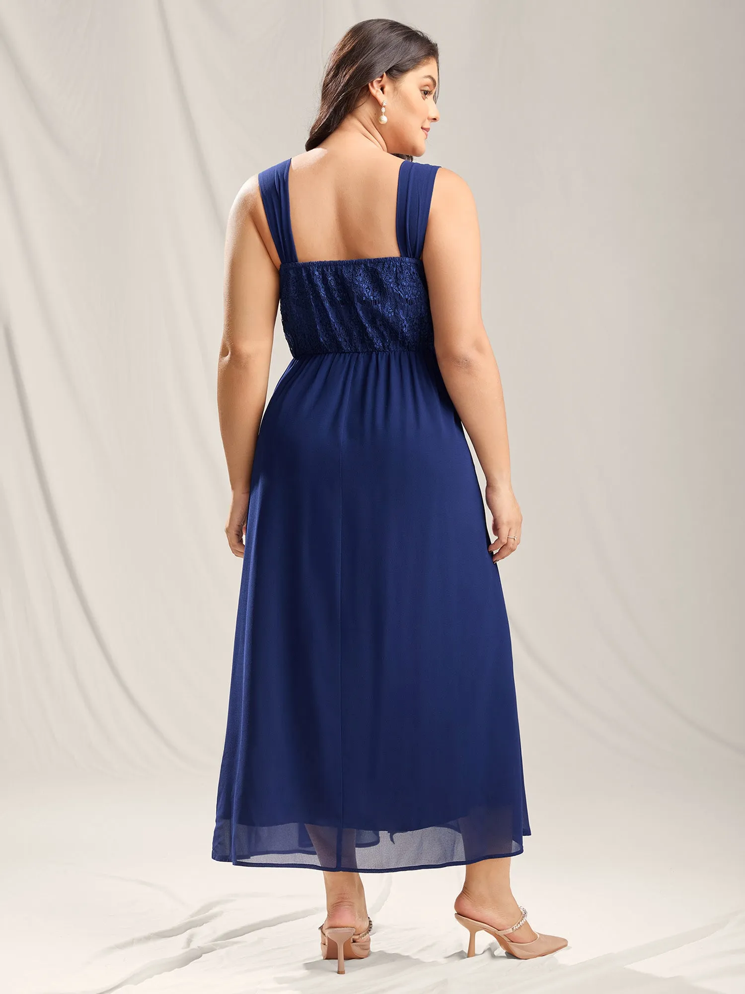 Lace Corset Flared Hem Midi Dress sold by Bloomchic product image thumbnail 4