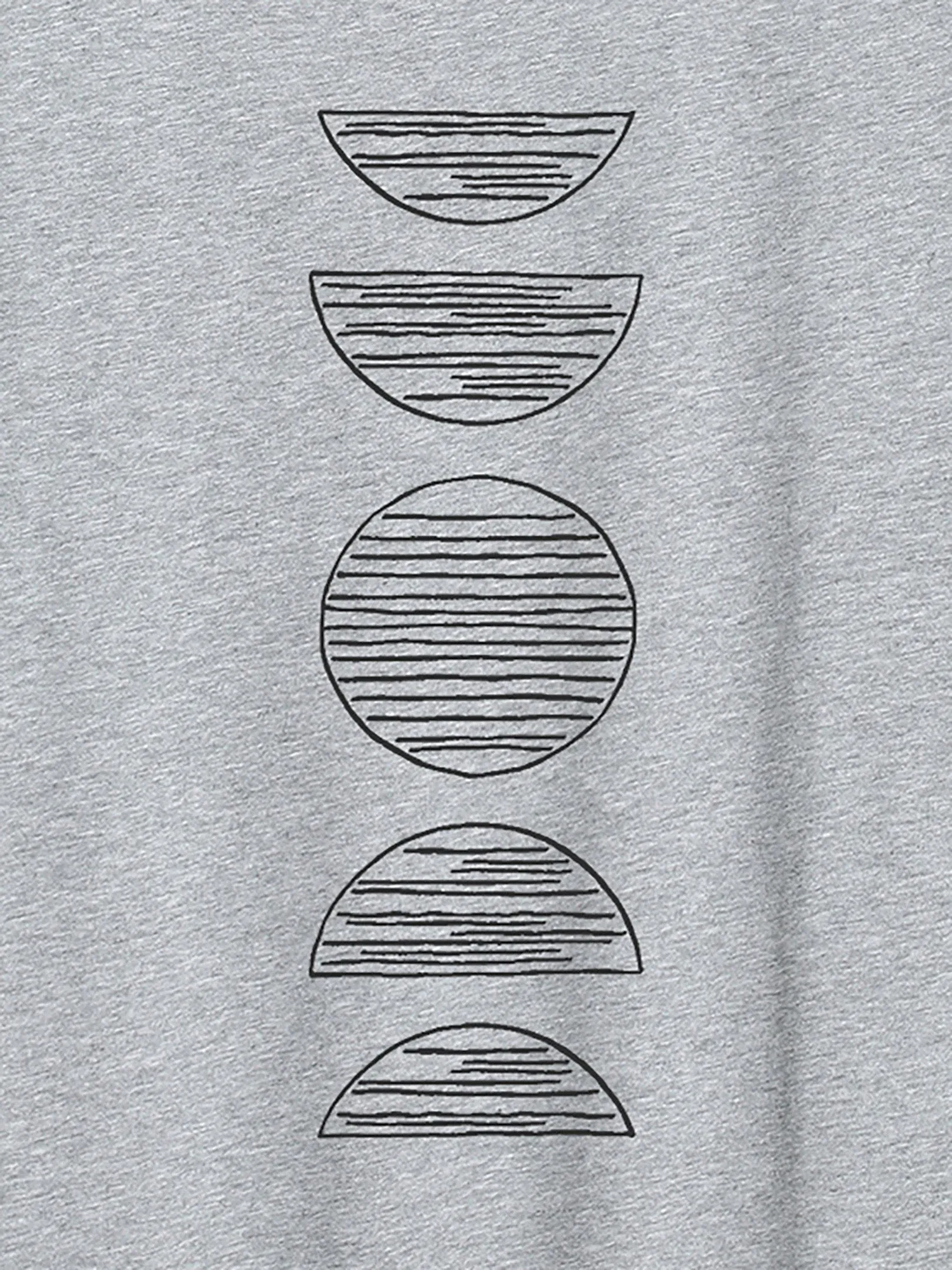 Moon Cycle Pattern Round Neck T-Shirt sold by Bloomchic product image thumbnail 2