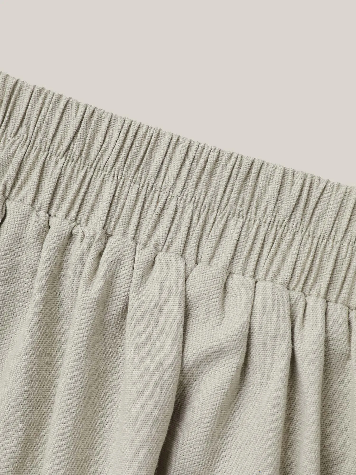 Cotton Linen Blend Stretchy Wide-Leg Pants sold by Bloomchic product image thumbnail 5