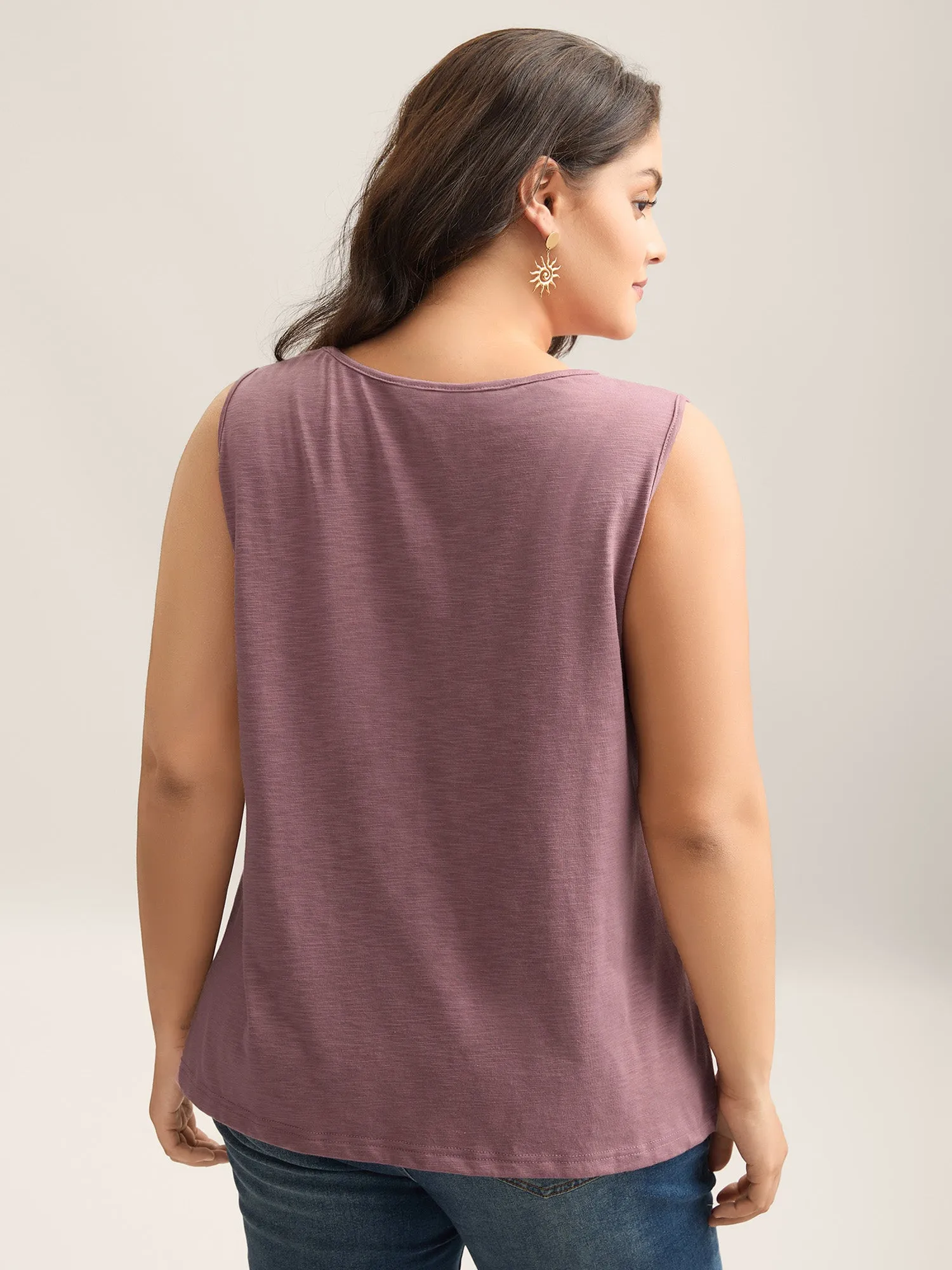 Plain Stretchy Lace Tank Top sold by Bloomchic product image thumbnail 2