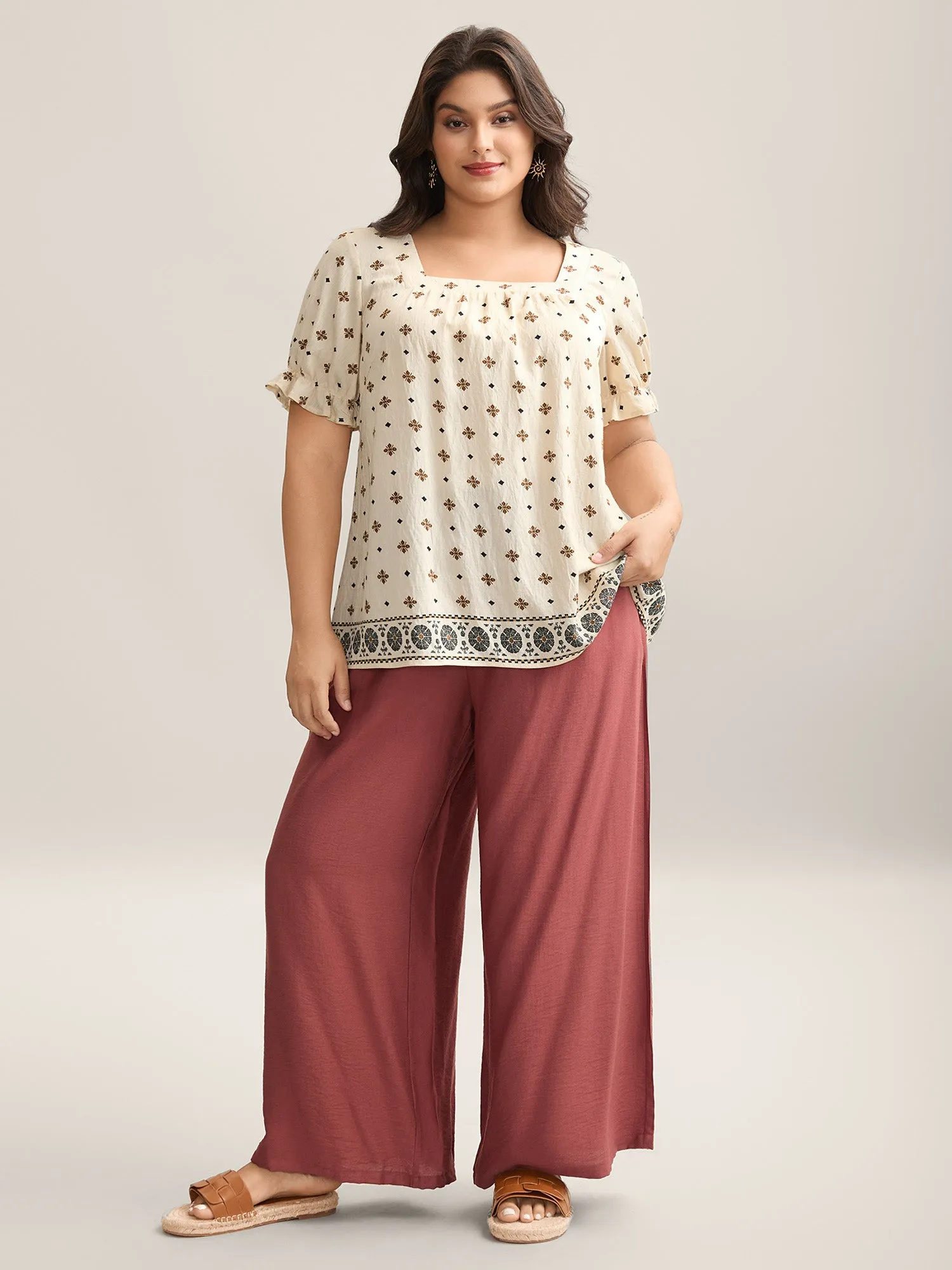 Rayon Embroidered Pleated Blouse sold by Bloomchic product image thumbnail 3