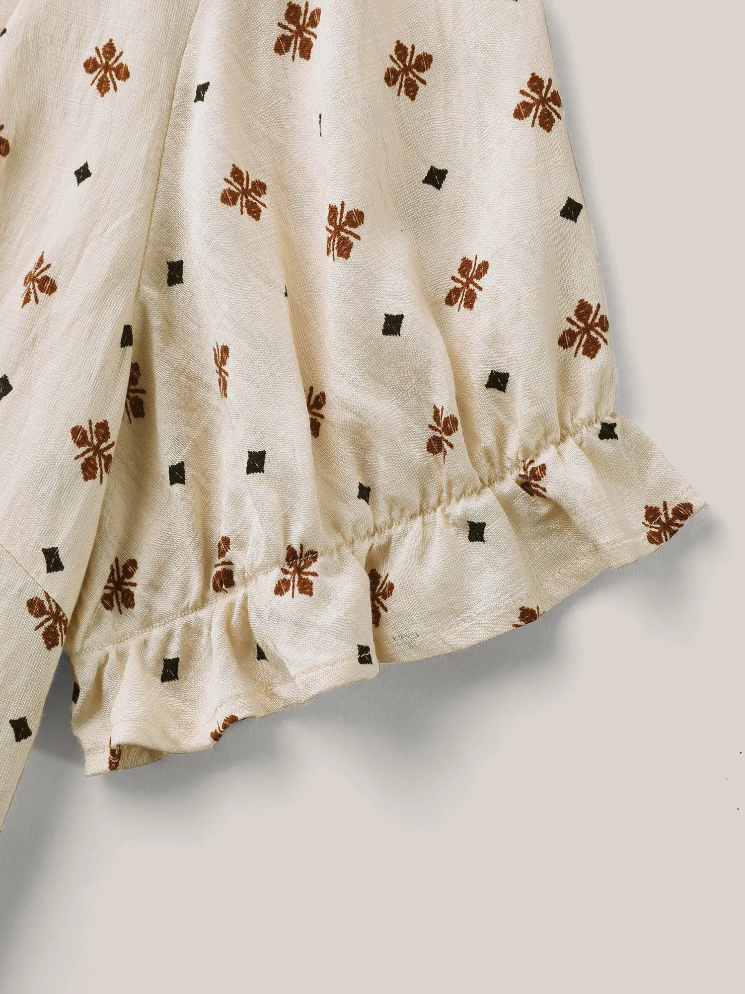 Rayon Embroidered Pleated Blouse sold by Bloomchic product image thumbnail 5