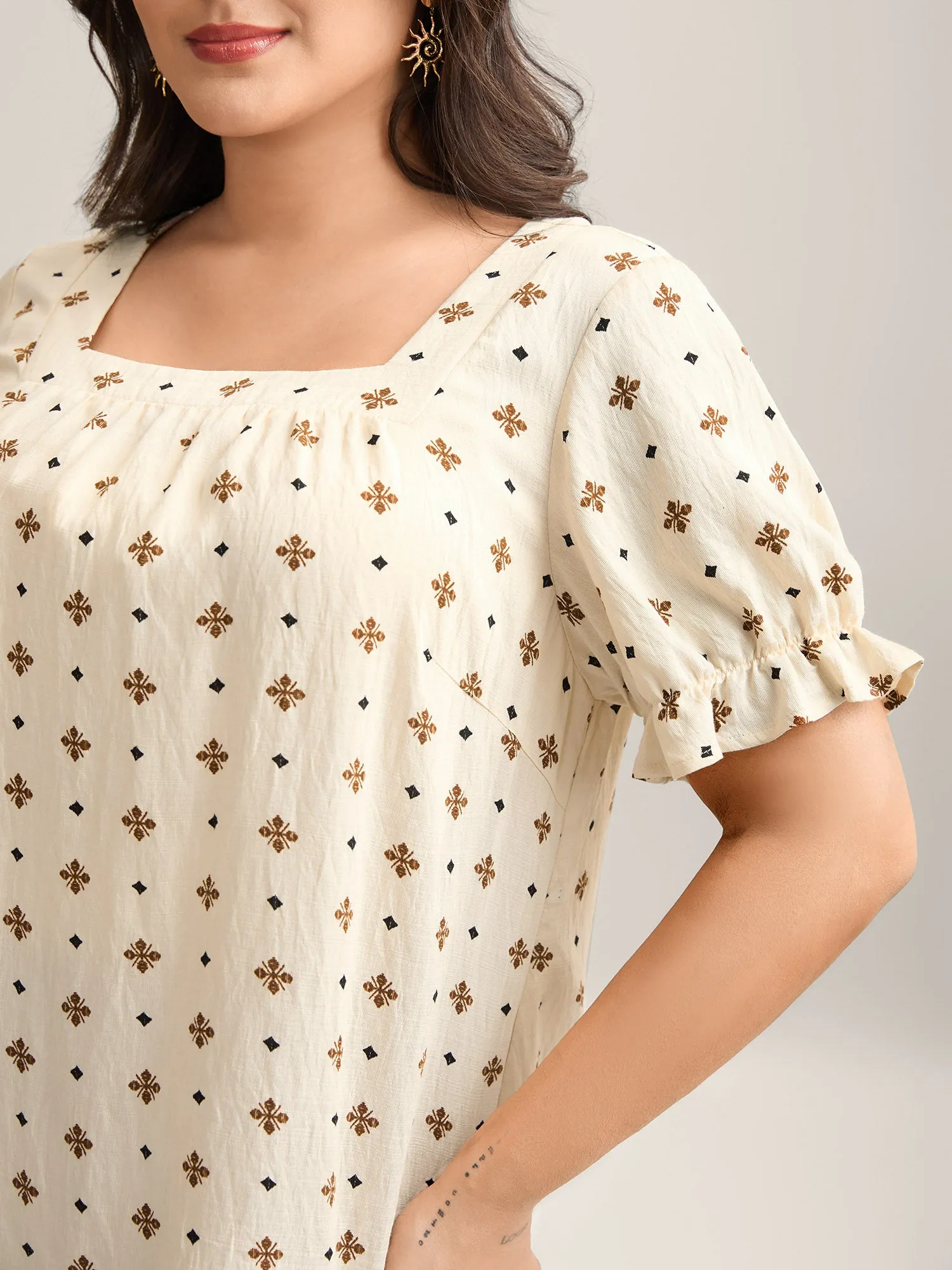 Rayon Embroidered Pleated Blouse sold by Bloomchic product image thumbnail 4