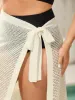 Crochet Tie Side Wrap Sarong Cover Up sold by Bloomchic