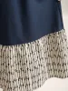 Cotton Color Block Cinched-Waist Spliced Maxi Dress sold by Bloomchic