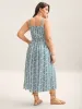 Wavy Print Cami Flowy Maxi Dress sold by Bloomchic