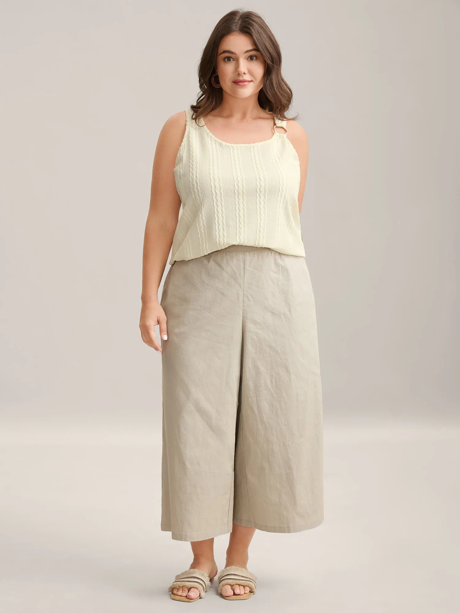 Textured Metal Ring Sheer Tank Top sold by Bloomchic product image thumbnail 3