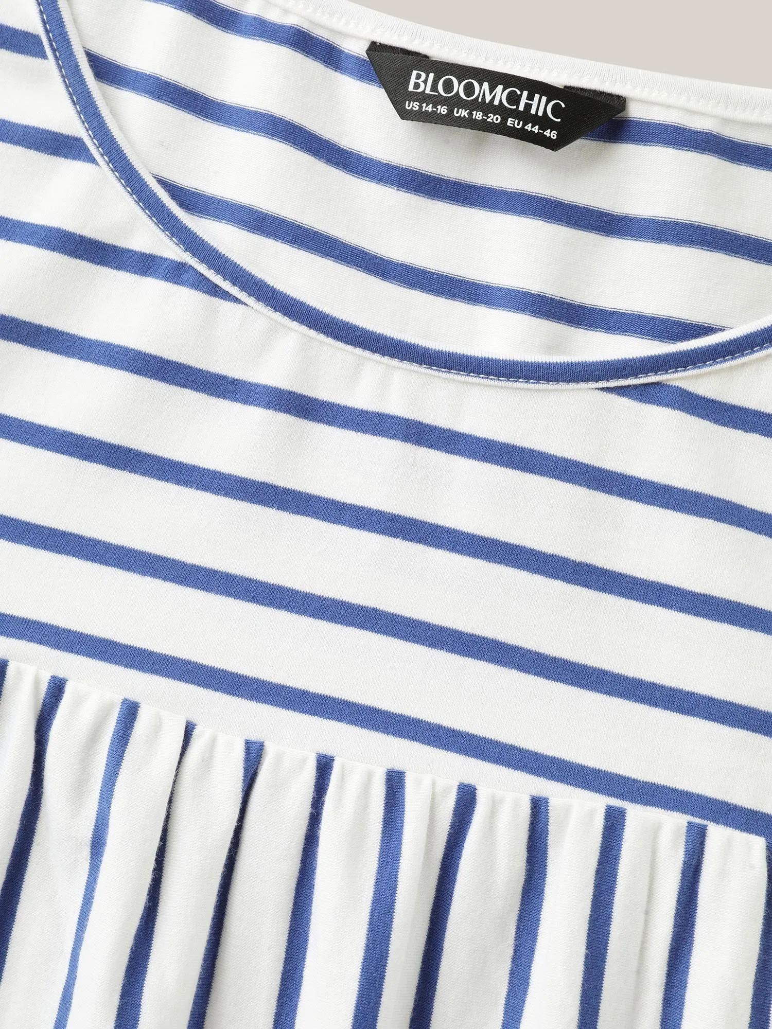 Stripes Everywhere Round Neck T-Shirt sold by Bloomchic product image thumbnail 5