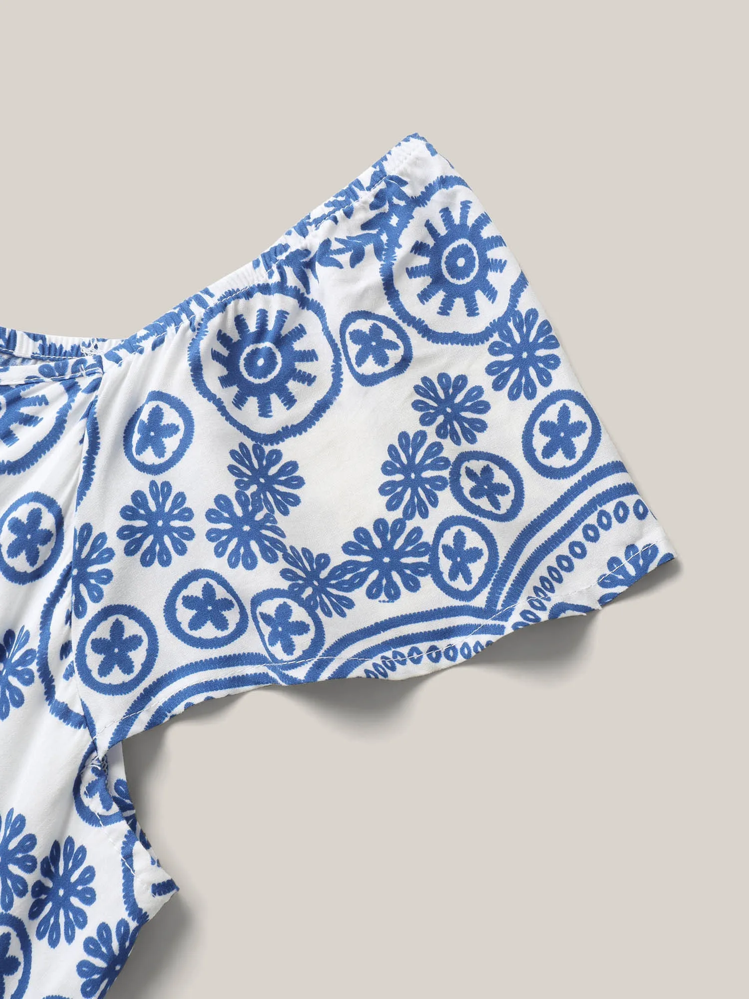 Geometric Print Pockets Flowy Midi Dress sold by Bloomchic product image thumbnail 5