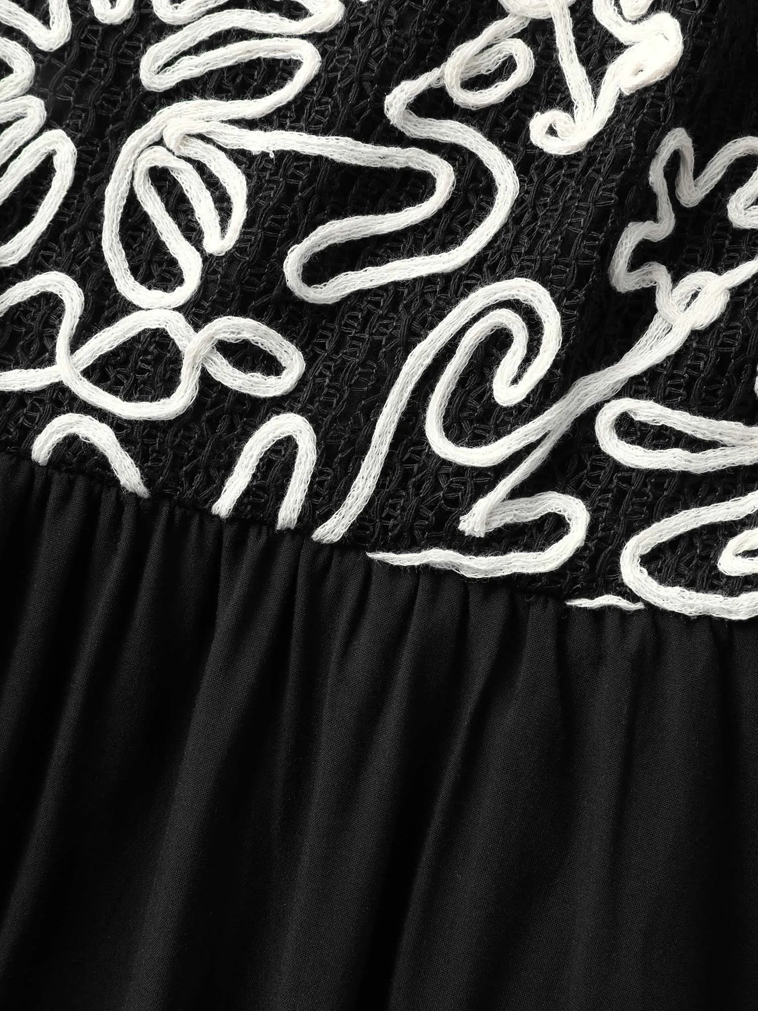 Floral Embroidered Pockets Spliced Midi Dress sold by Bloomchic product image thumbnail 5