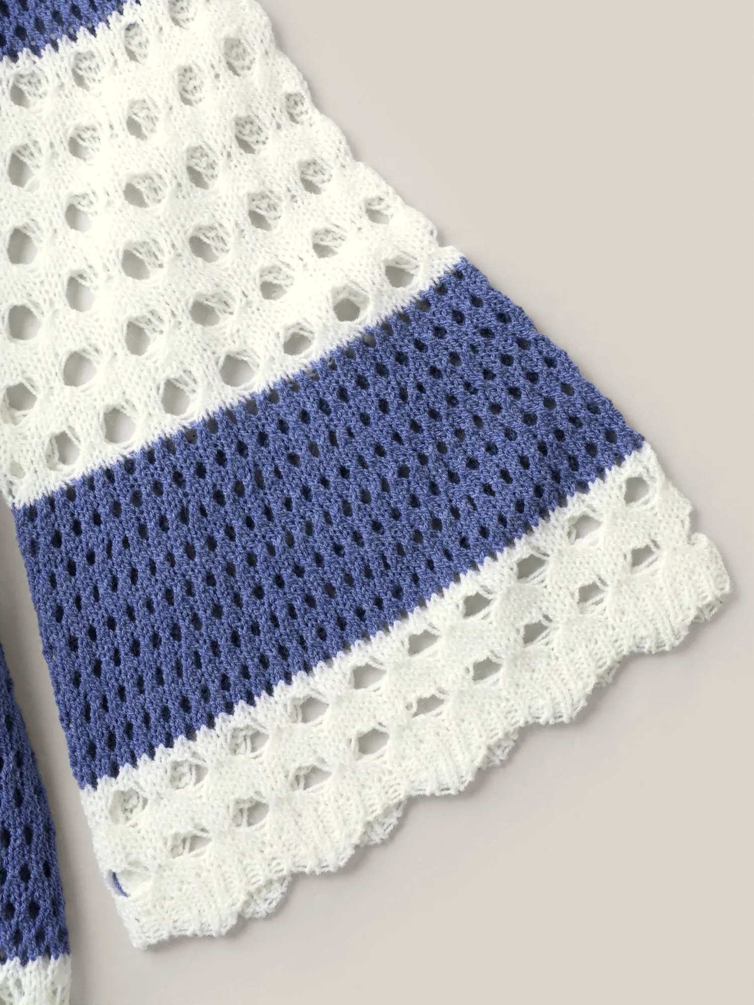 Striped Cut-Out Color Contrast Swim Cover-Up sold by Bloomchic product image thumbnail 5