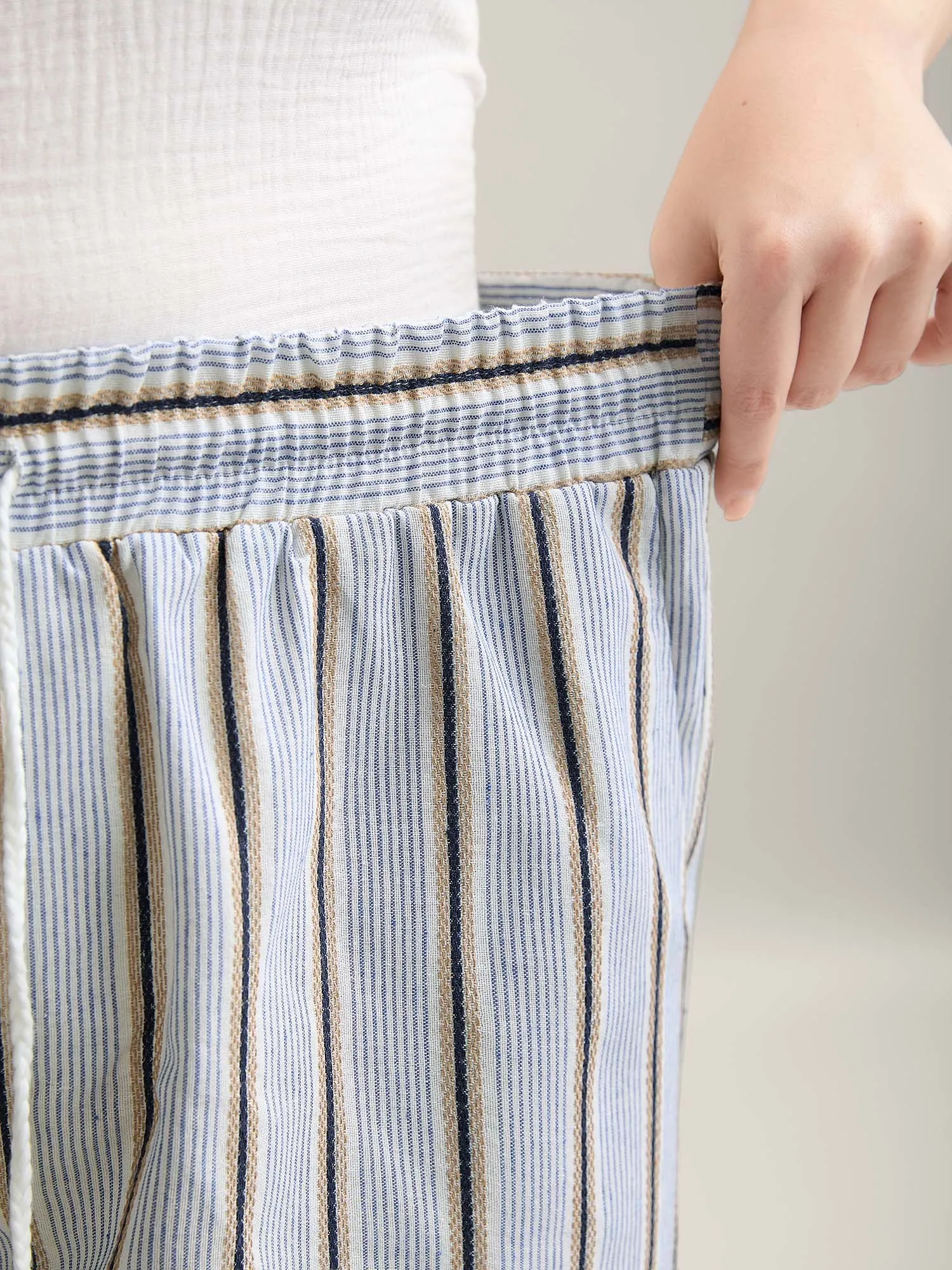 Stripes Tassels Straight-Leg Shorts sold by Bloomchic product image thumbnail 3