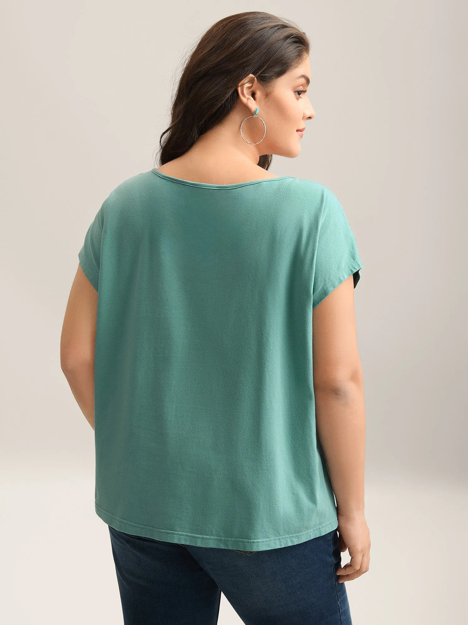 Pure Cotton Waist-Tie Plain T-Shirt sold by Bloomchic product image thumbnail 3