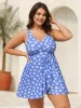 Sweet Floral Print Pendulum Hem Swim Dress sold by Bloomchic