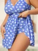Sweet Floral Print Pendulum Hem Swim Dress sold by Bloomchic