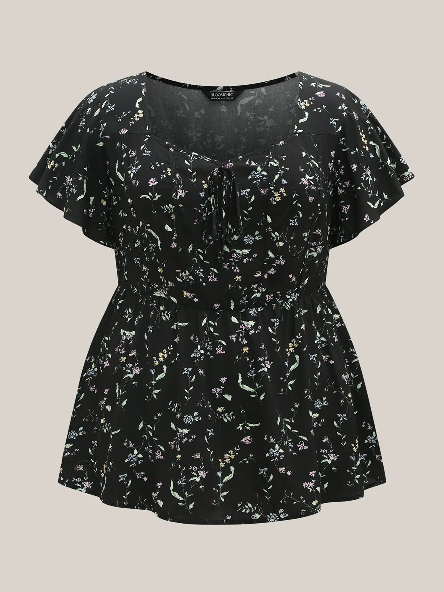 Floral Print Bow Waist-Cinched Shirt sold by Bloomchic product image thumbnail 5