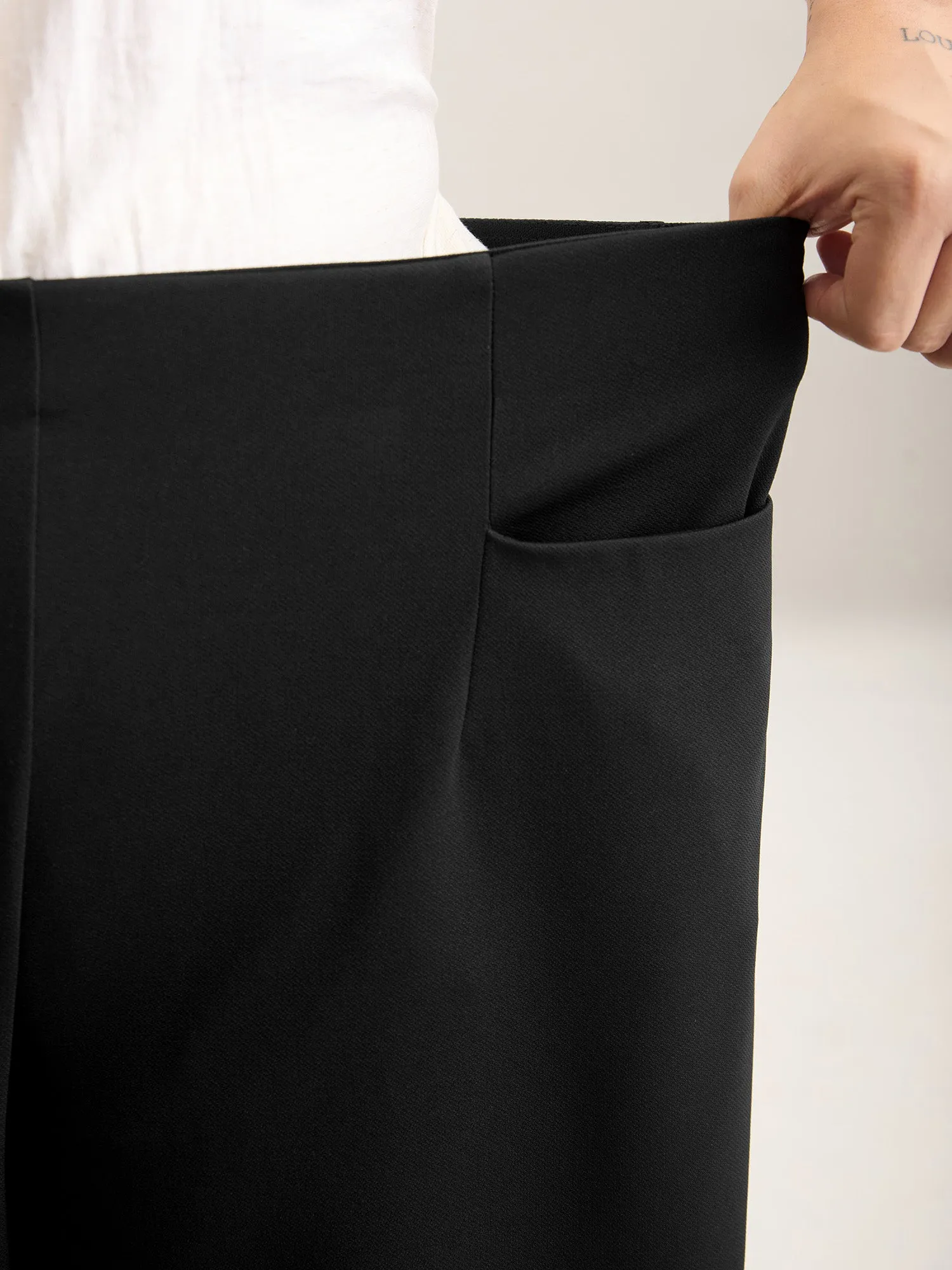 Stretch Woven Wide-Leg Pull-On Pants sold by Bloomchic product image thumbnail 2