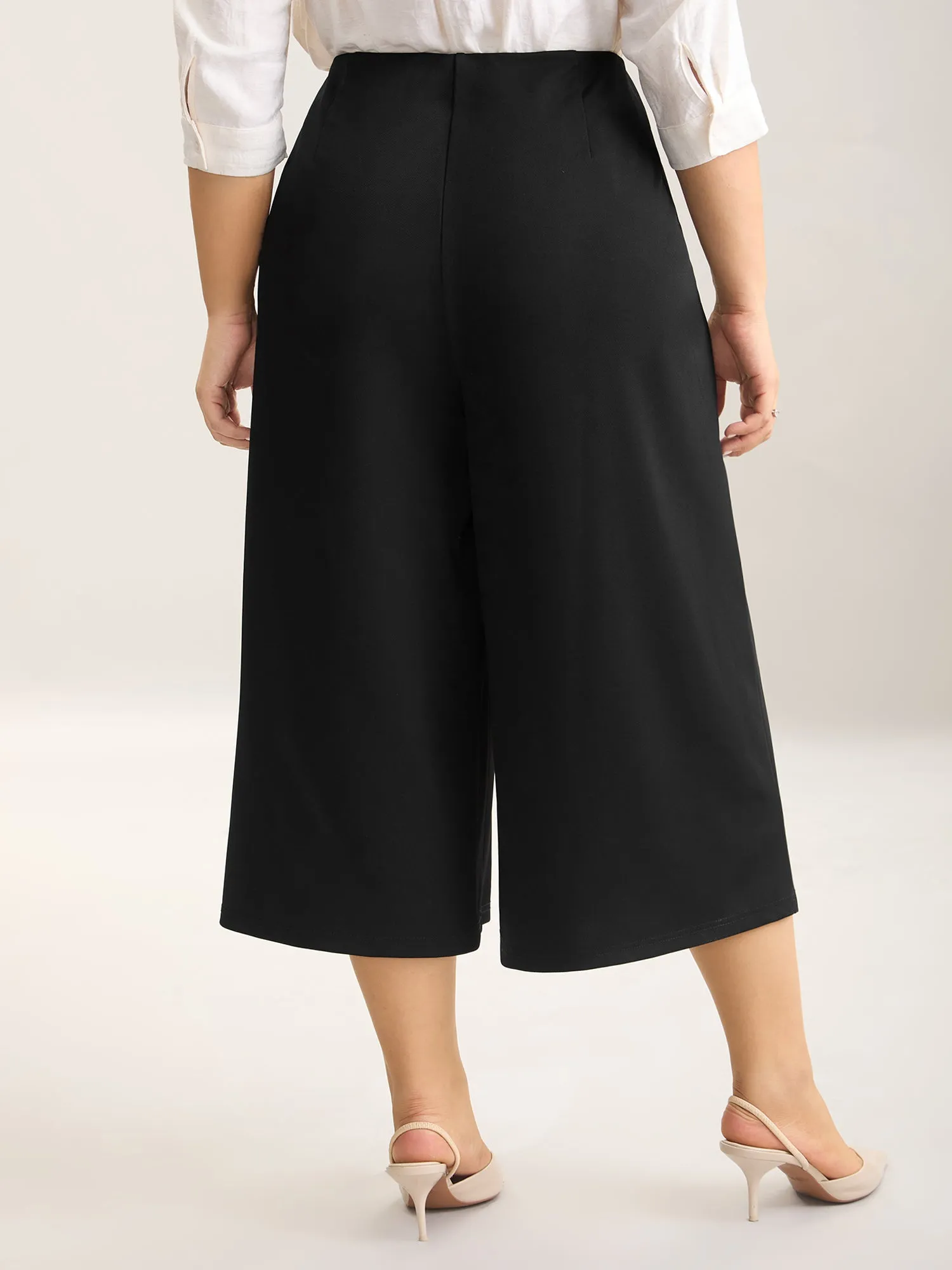 Stretch Woven Wide-Leg Pull-On Pants sold by Bloomchic product image thumbnail 4