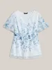 Floral Print Waist-Tie Flared Shirt sold by Bloomchic