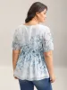 Floral Print Waist-Tie Flared Shirt sold by Bloomchic