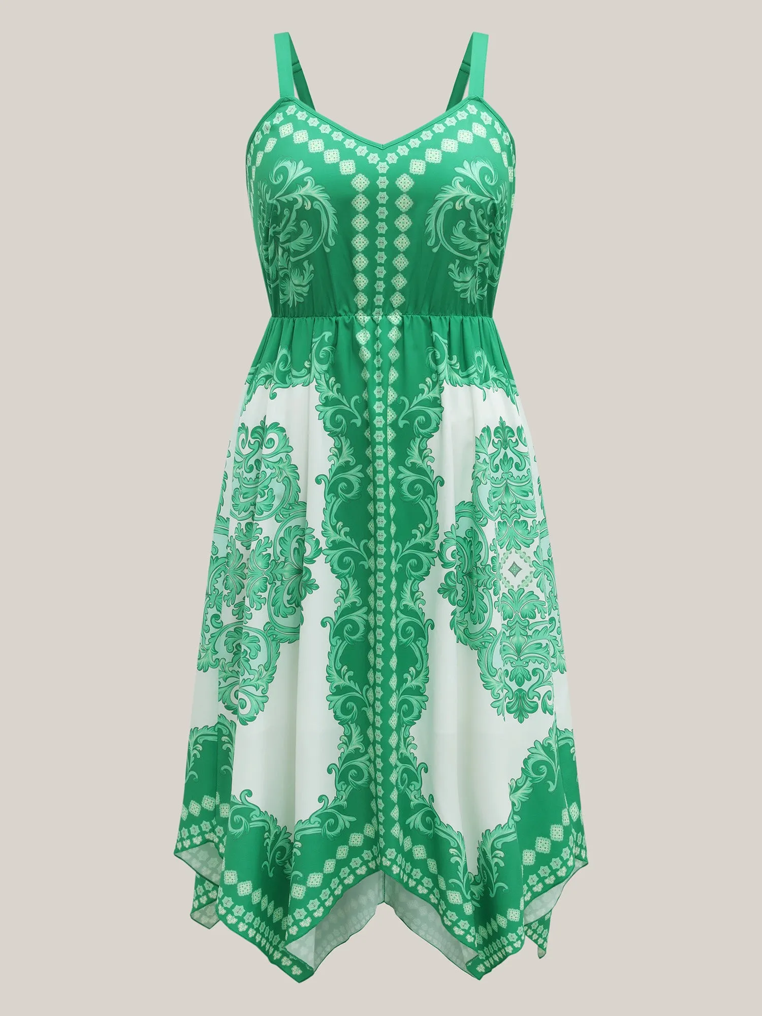 Floral Print High-Low Hem Midi Dress sold by Bloomchic product image thumbnail 5