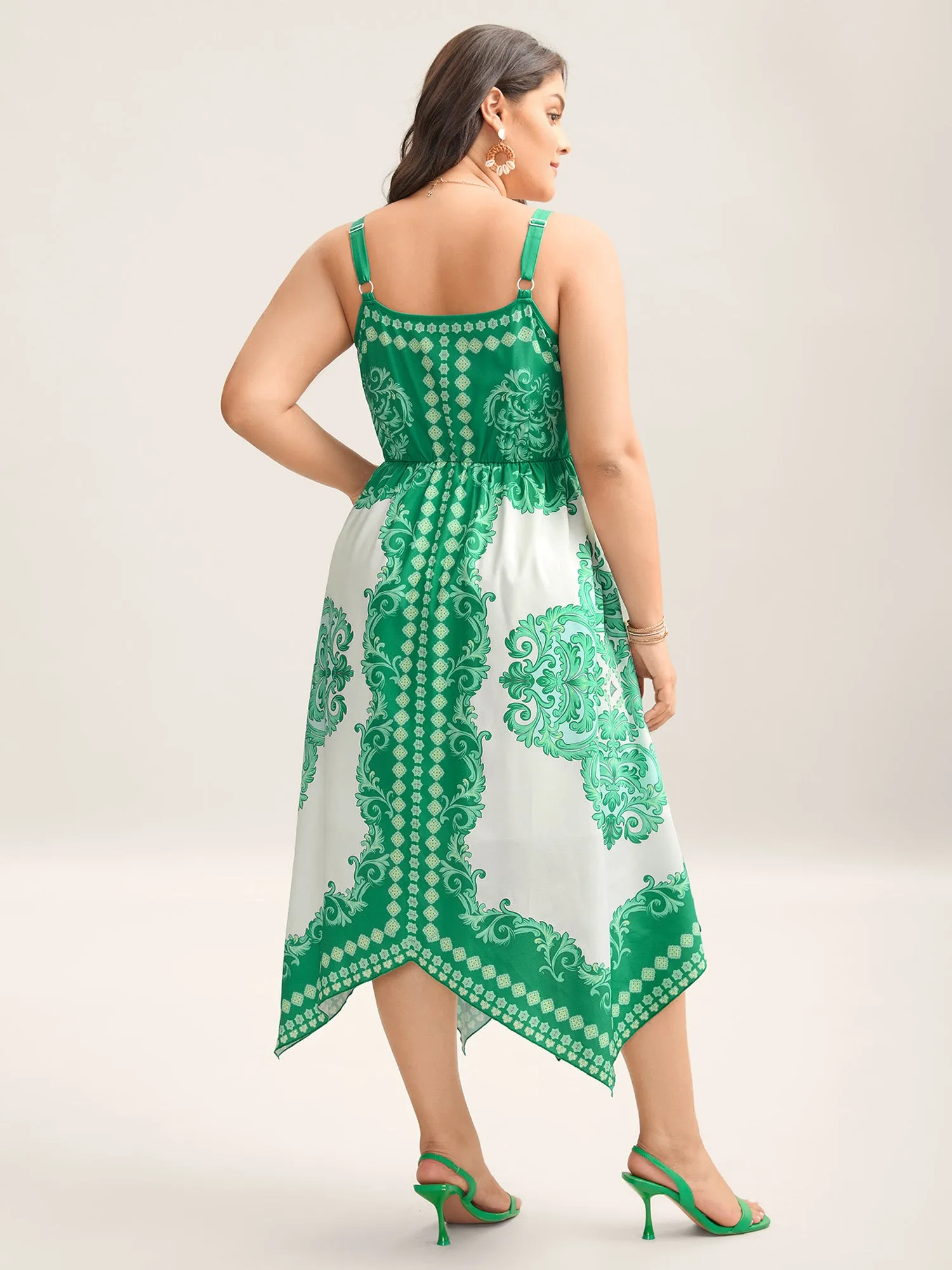Floral Print High-Low Hem Midi Dress sold by Bloomchic product image thumbnail 4