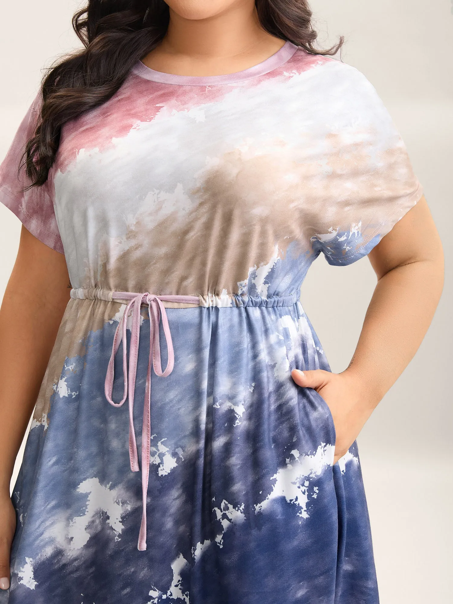 Colorful Stripes Waist-Tie Midi Dress sold by Bloomchic product image thumbnail 2