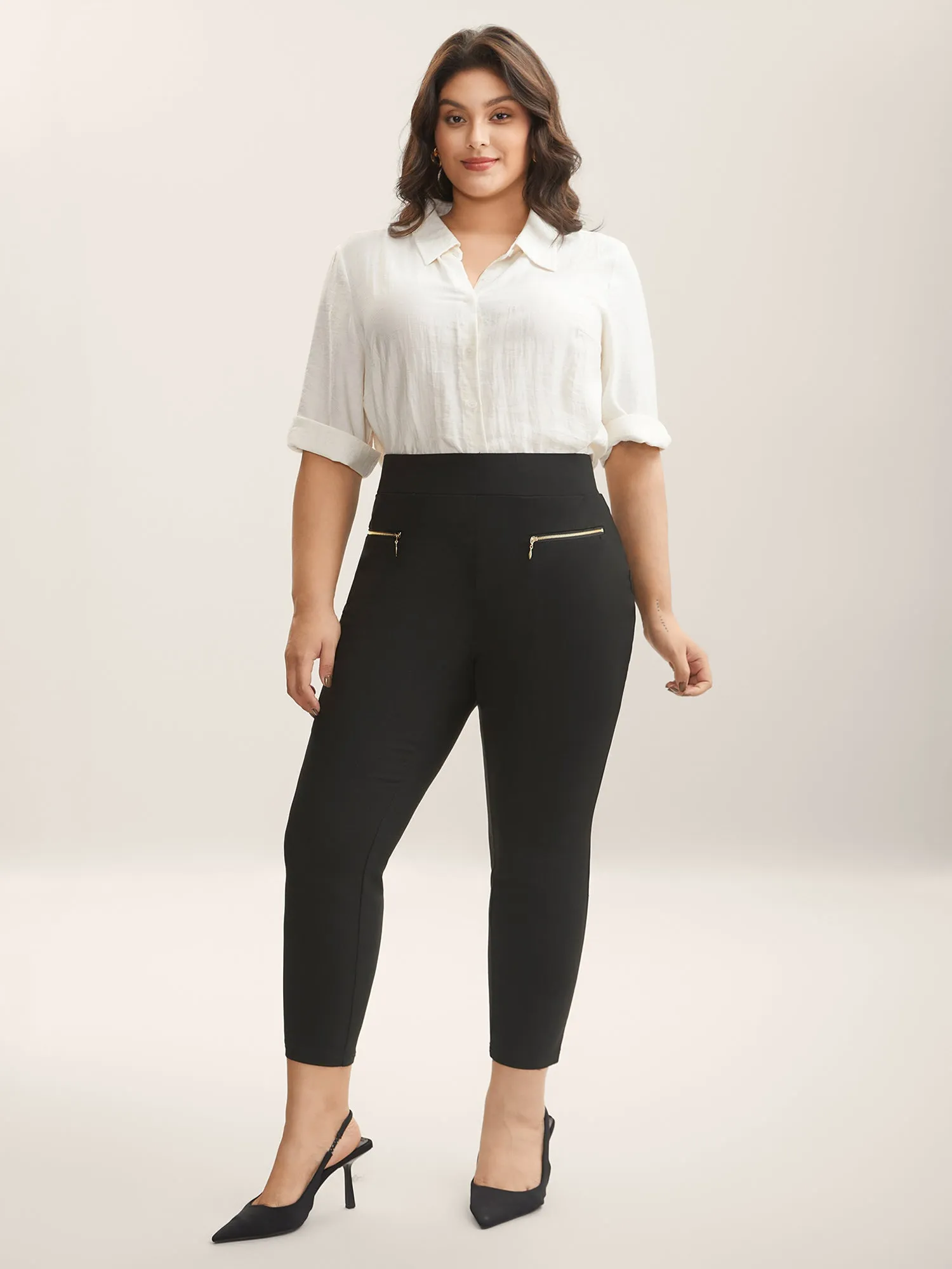 Pull-On Skinny-Fit Pockets Pants sold by Bloomchic product image thumbnail 3