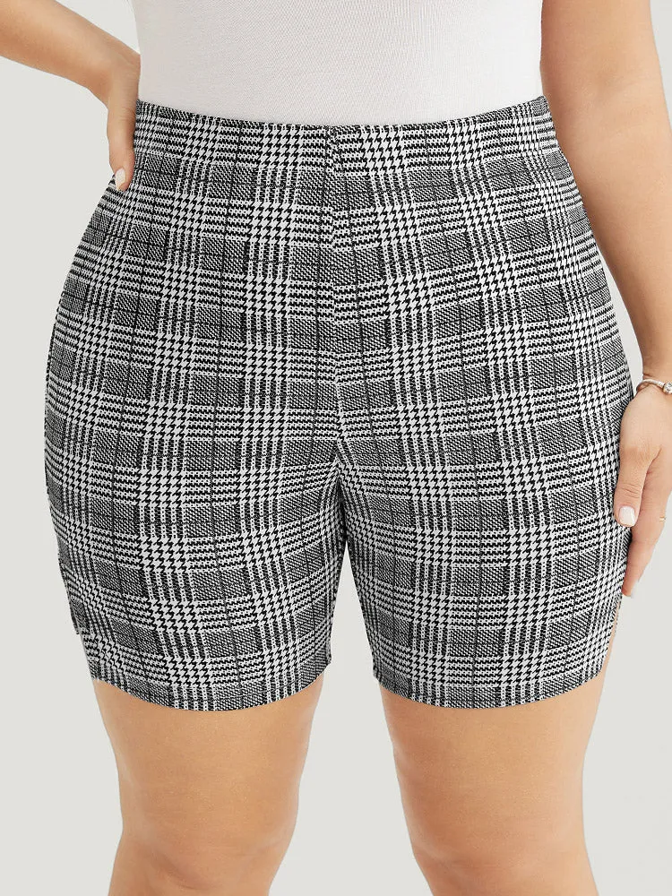 Houndstooth & Plaid Split Hem Leggings sold by Bloomchic product image thumbnail 2