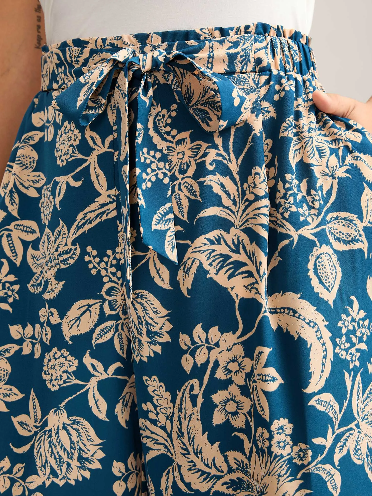 Floral Perfection Belted Wide-Leg Pants sold by Bloomchic product image thumbnail 3