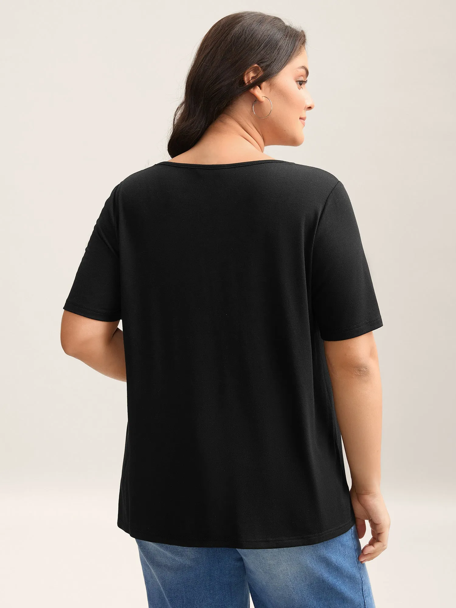 Stretchy Supersoft Plain Knit Top sold by Bloomchic product image thumbnail 2