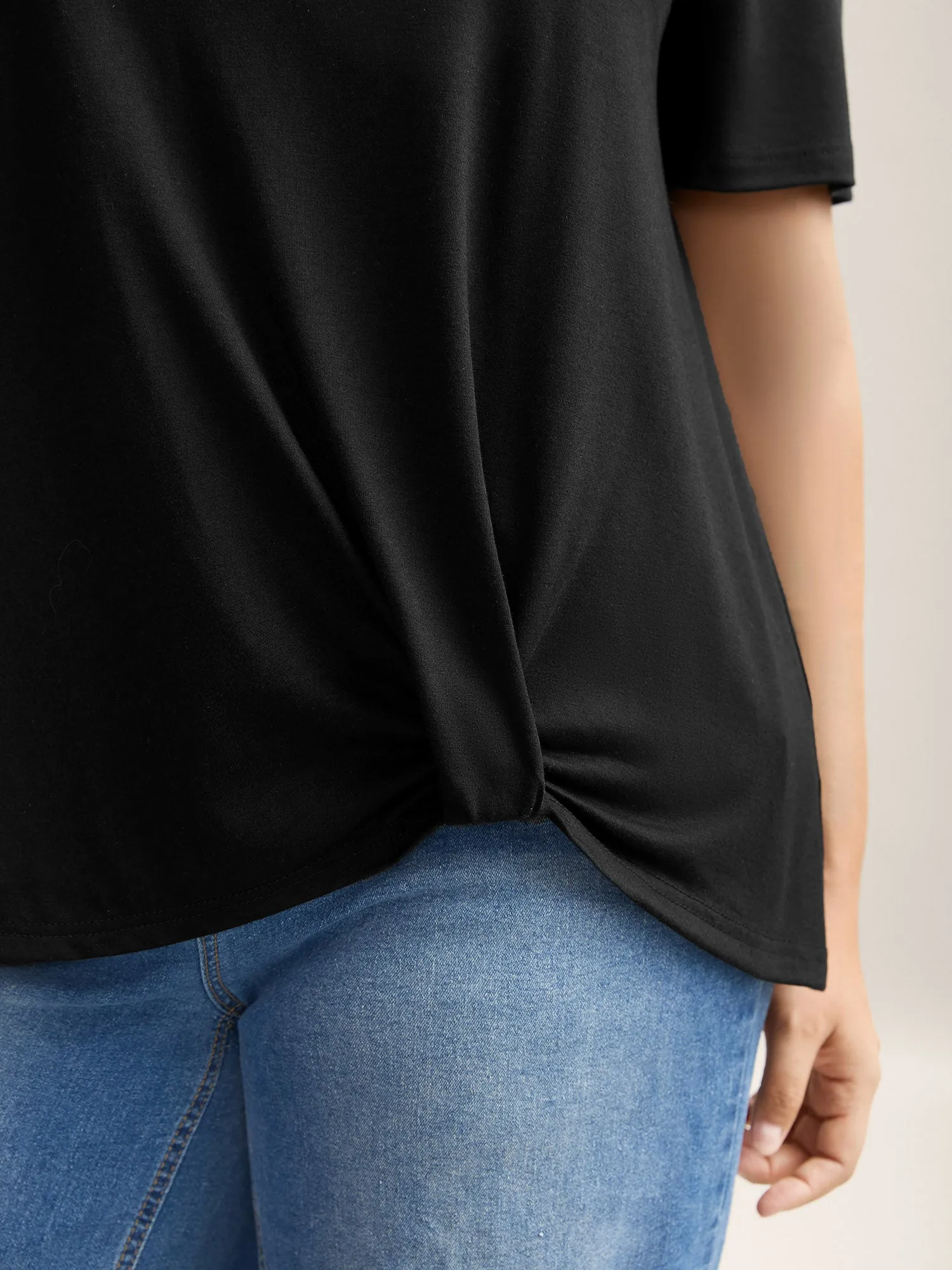 Stretchy Supersoft Plain Knit Top sold by Bloomchic product image thumbnail 4