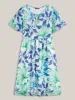 Chiffon Floral Neck Tie Lined Midi Dress sold by Bloomchic