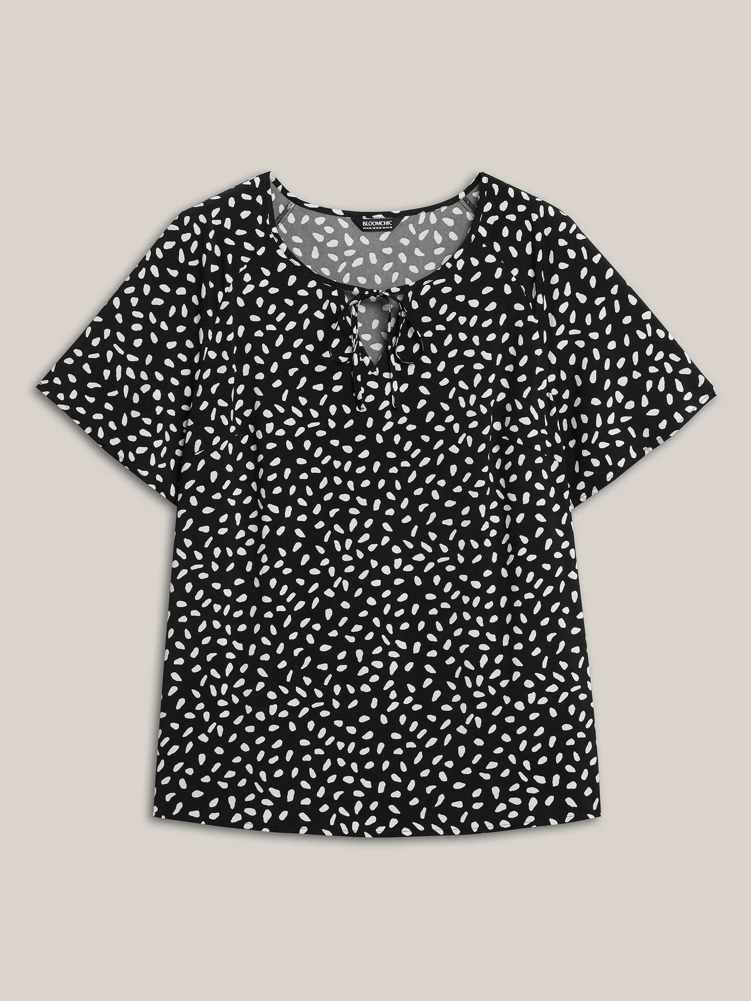 Petal Print Neck Tie Flowy Blouse sold by Bloomchic product image thumbnail 5