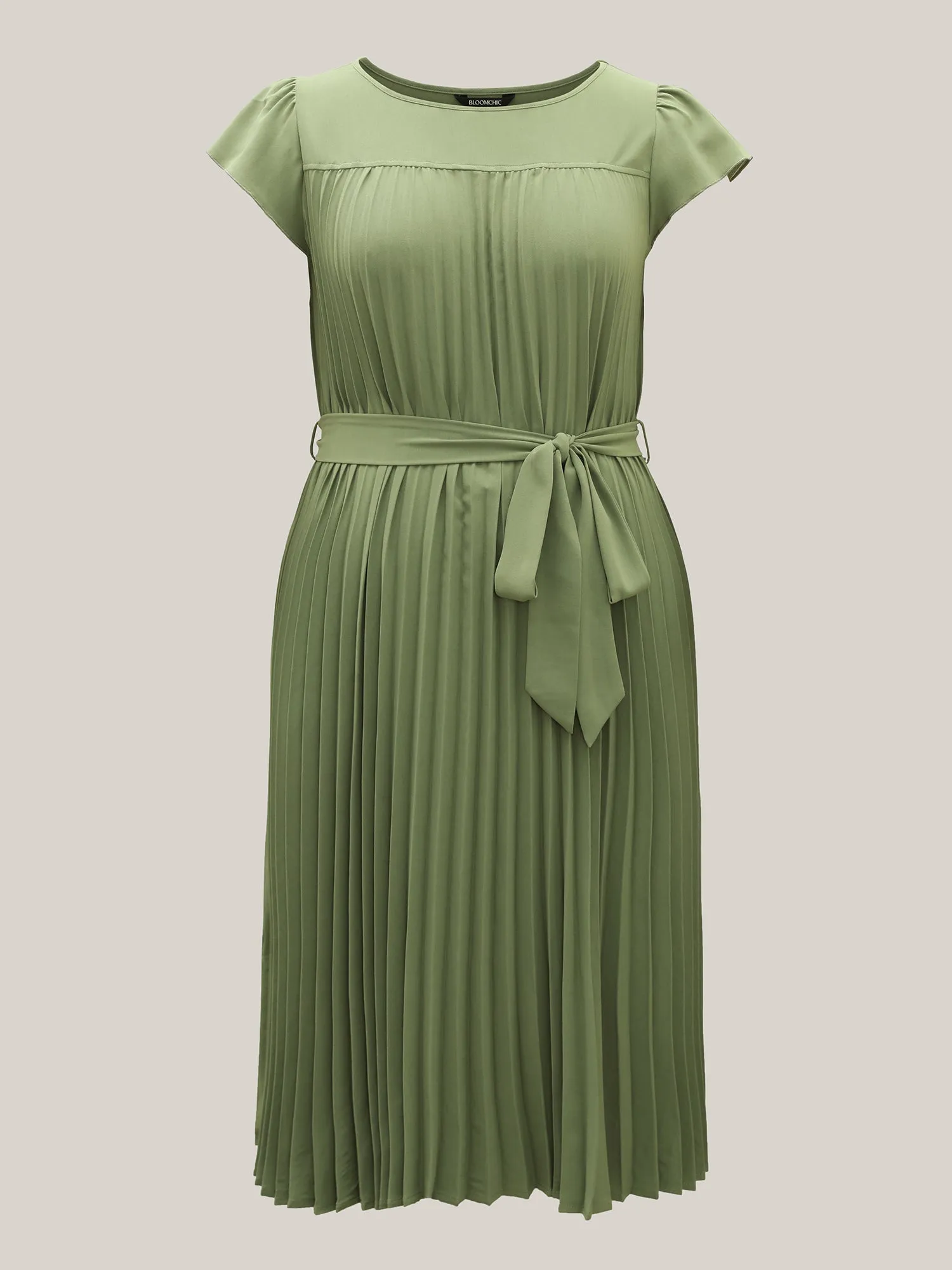 Plicated Detail Belted Pockets Maxi Dress sold by Bloomchic product image thumbnail 5