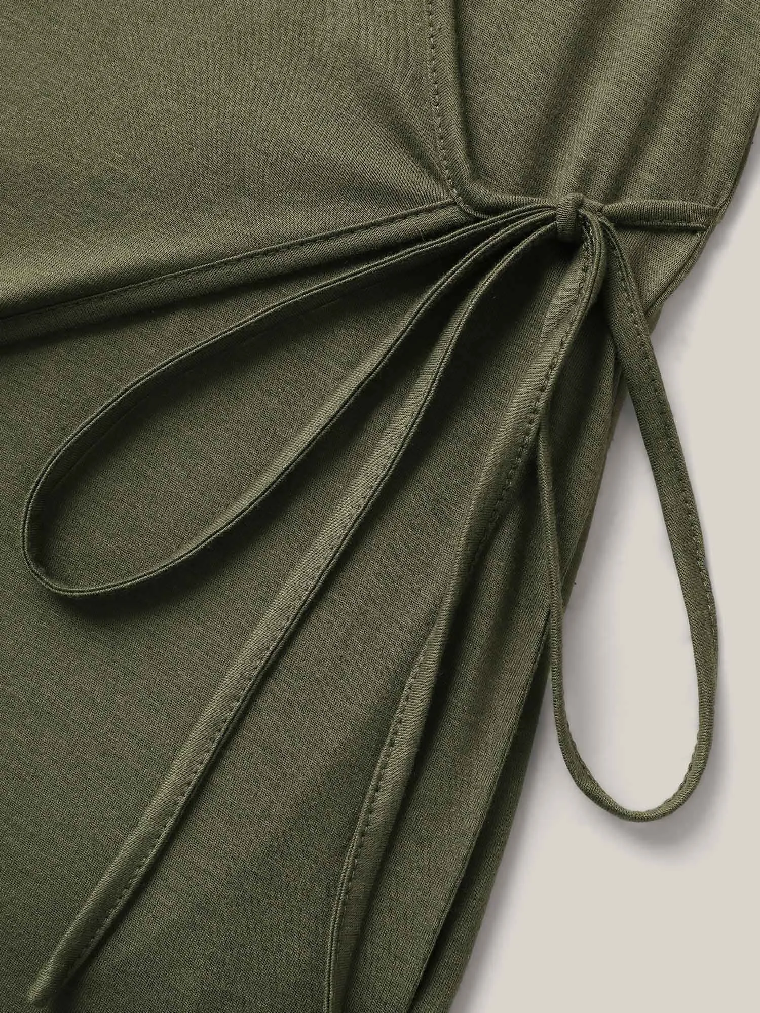 Stretchy Solid Wrap Tie Harlan Jumpsuit sold by Bloomchic product image thumbnail 5