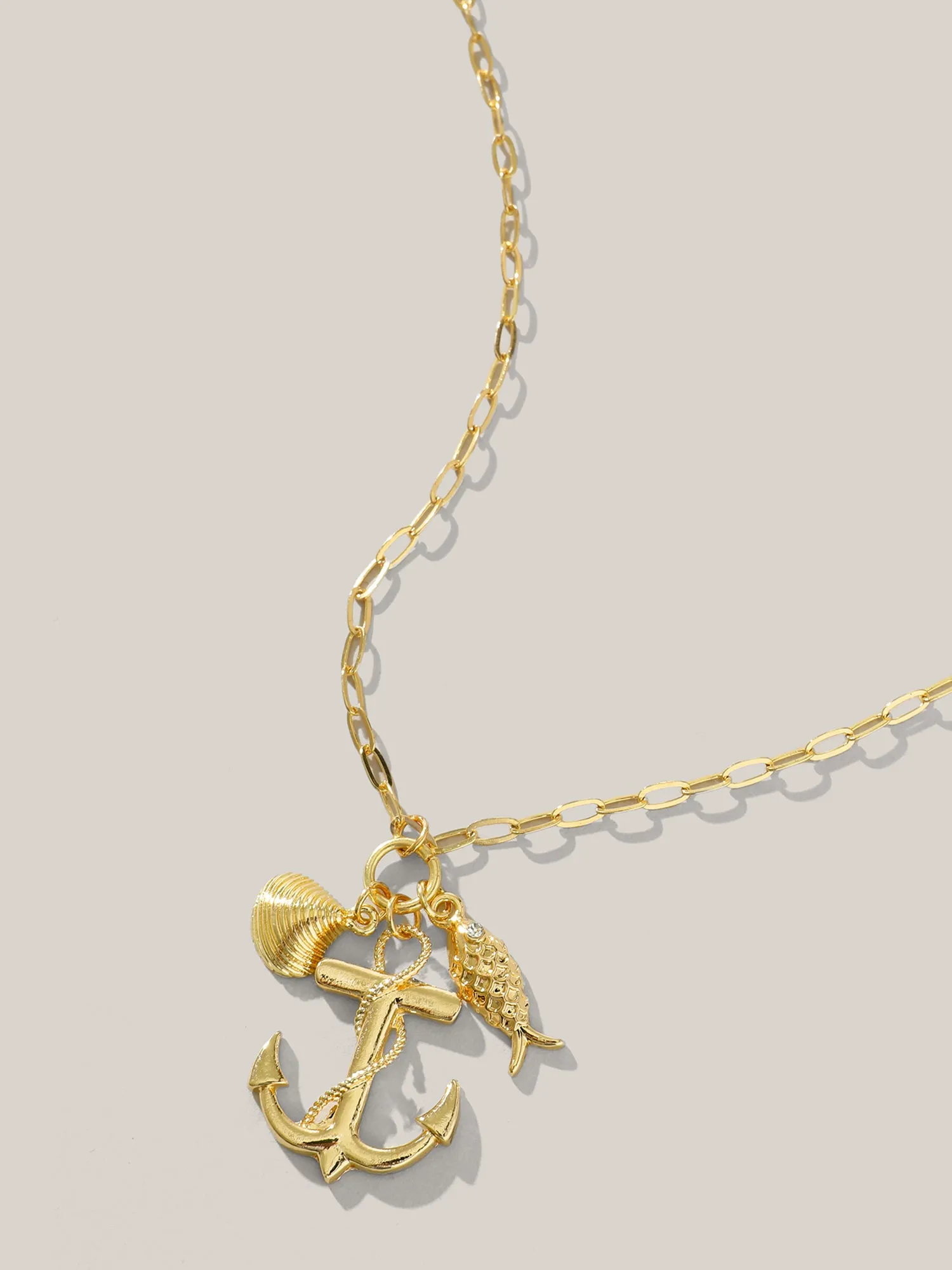 Anchor Gold-Tone Necklace sold by Bloomchic product image thumbnail 3