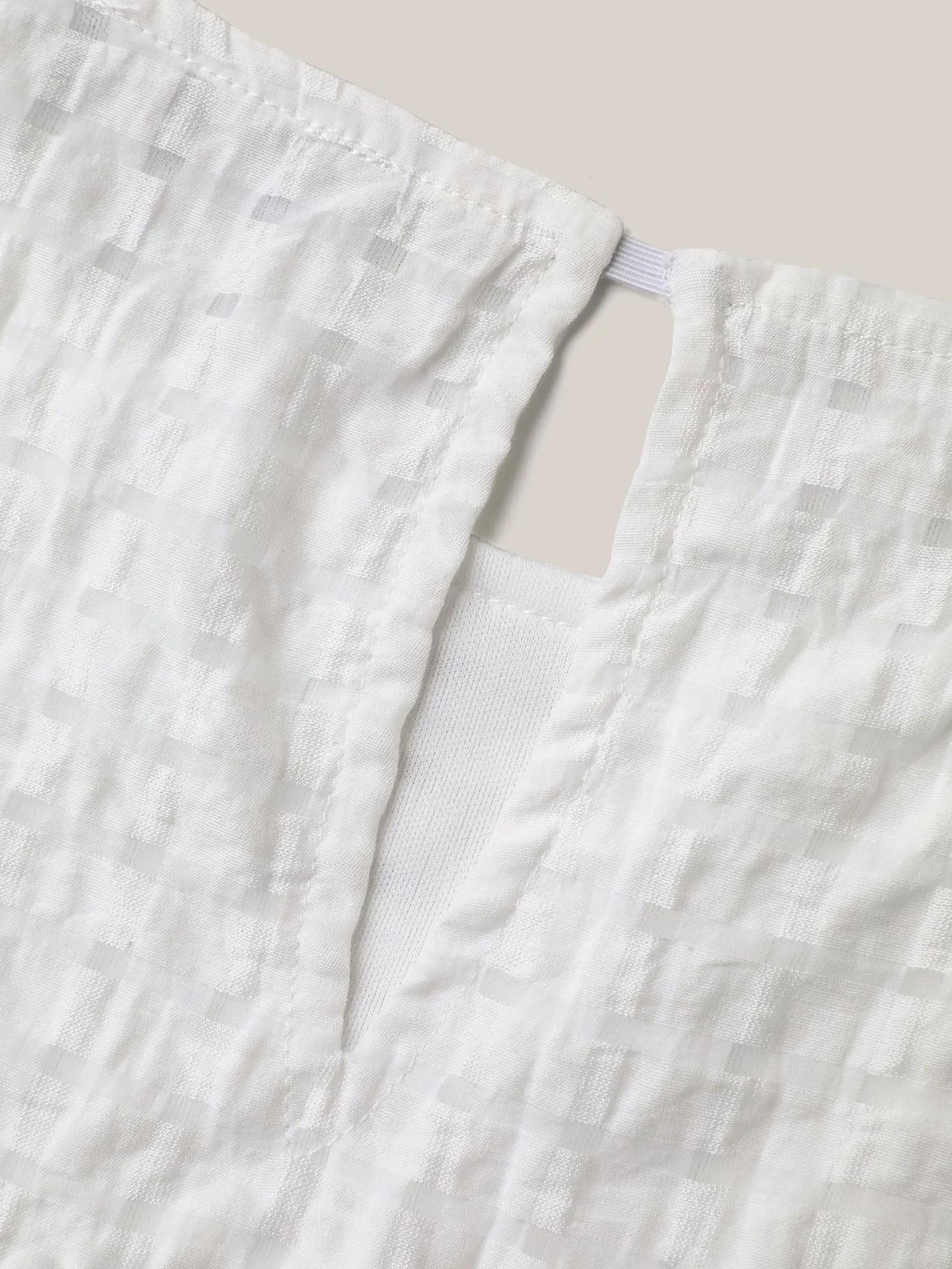 Textured Sheer Lined Flutter Sleeve Blouse sold by Bloomchic product image thumbnail 5