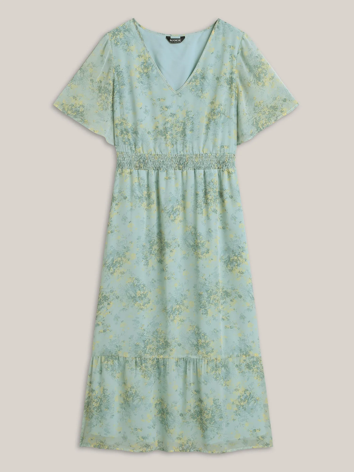 Breezy Floral Shirred Pockets Maxi Dress sold by Bloomchic product image thumbnail 5