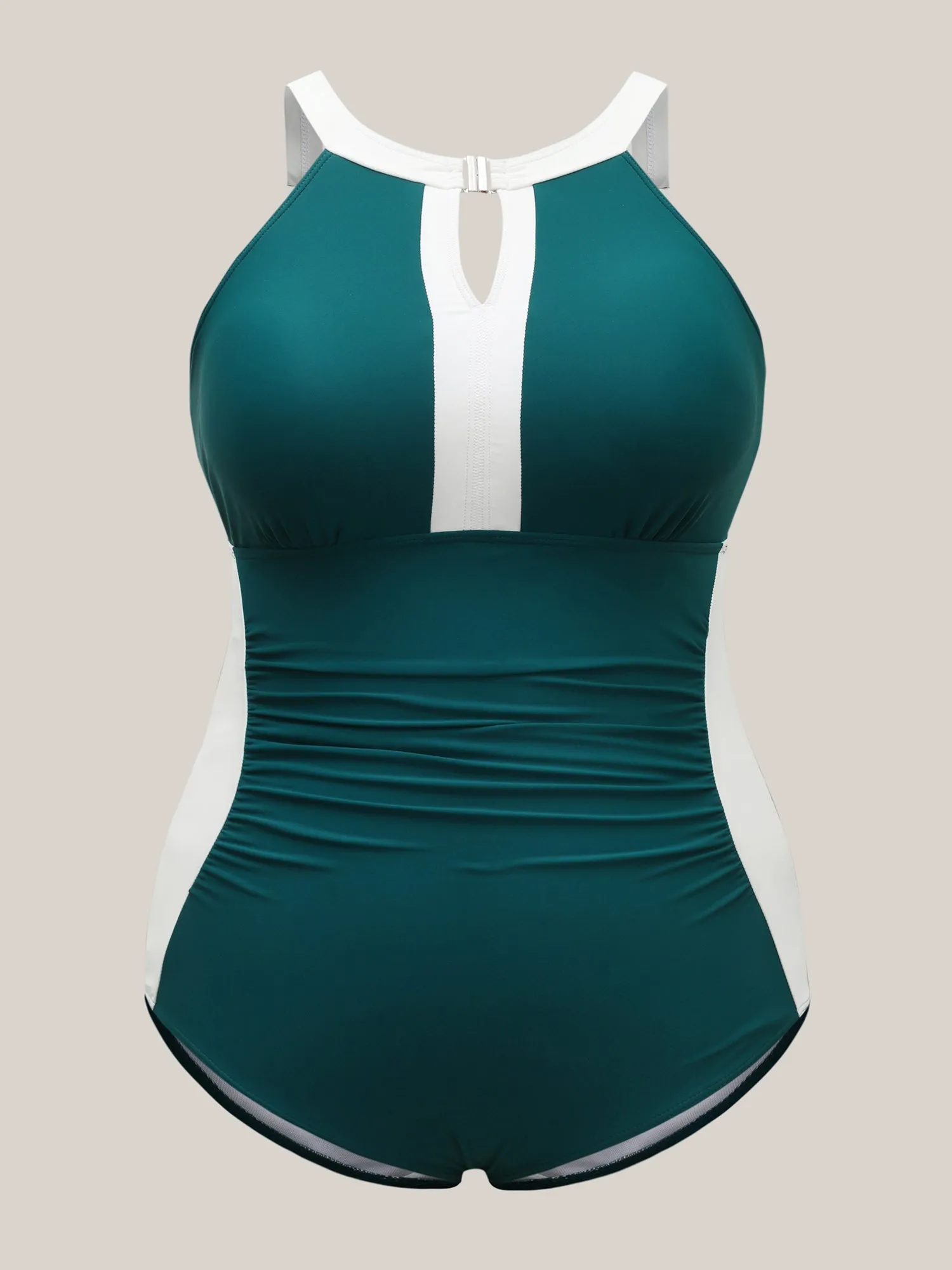 Color Block Keyhole One-Piece Swimsuit sold by Bloomchic product image thumbnail 5