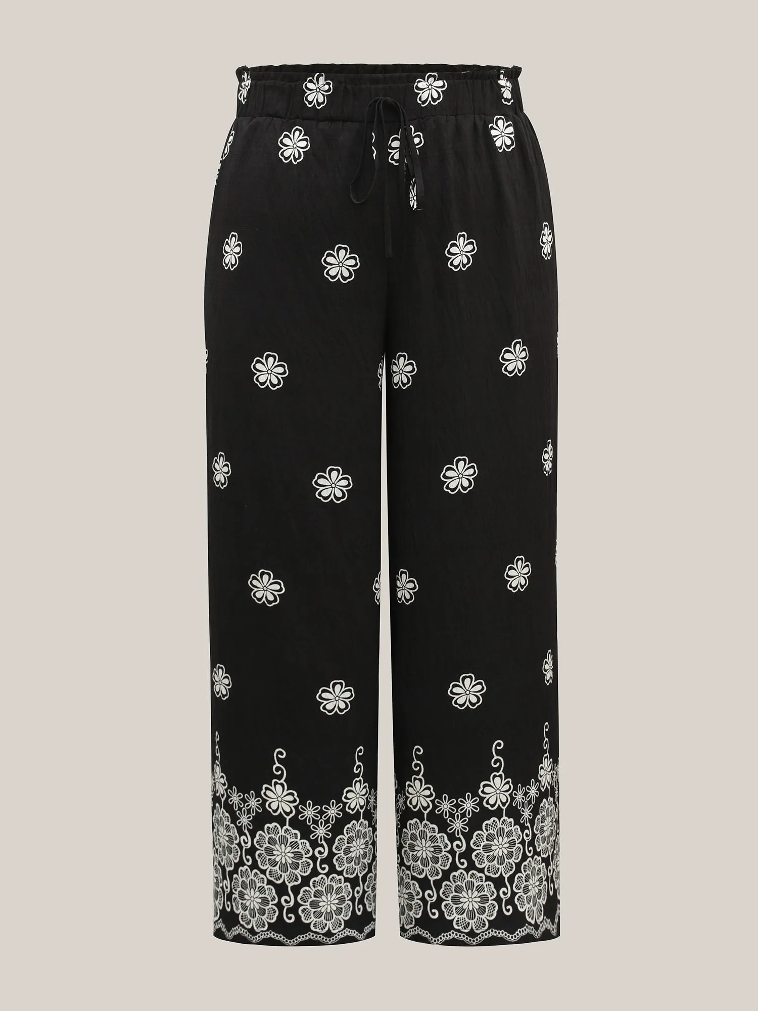 Boho Print Drawstring Wide-Leg Pants sold by Bloomchic product image thumbnail 5